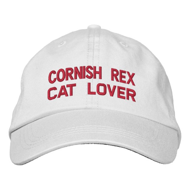 Cornish Rex Cat Lover Breed Specific Embroidered Hat (Front)