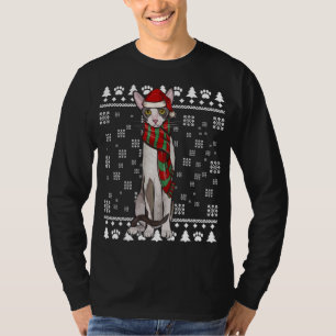 Cornish Rex Cat Santa Hat Xmas Ugly Christmas T-Shirt