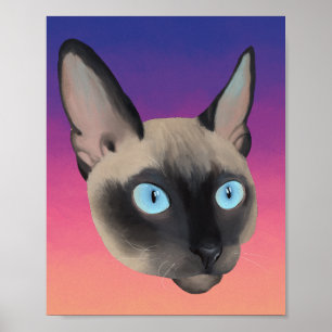 Cornish Rex Kitten Portrait Poster