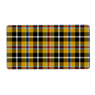 Cornouailles National Tartan Jaune et Noir Plaid
