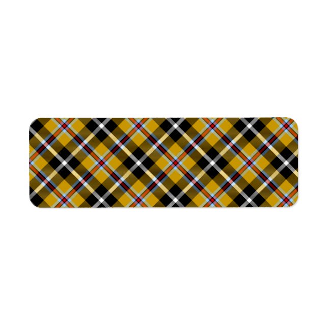Cornouailles National Tartan Jaune et Noir Plaid (Devant)