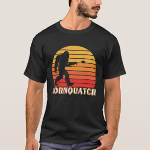 CornQuatch Cornhole Sasquatch Hitting Holes with B T-Shirt