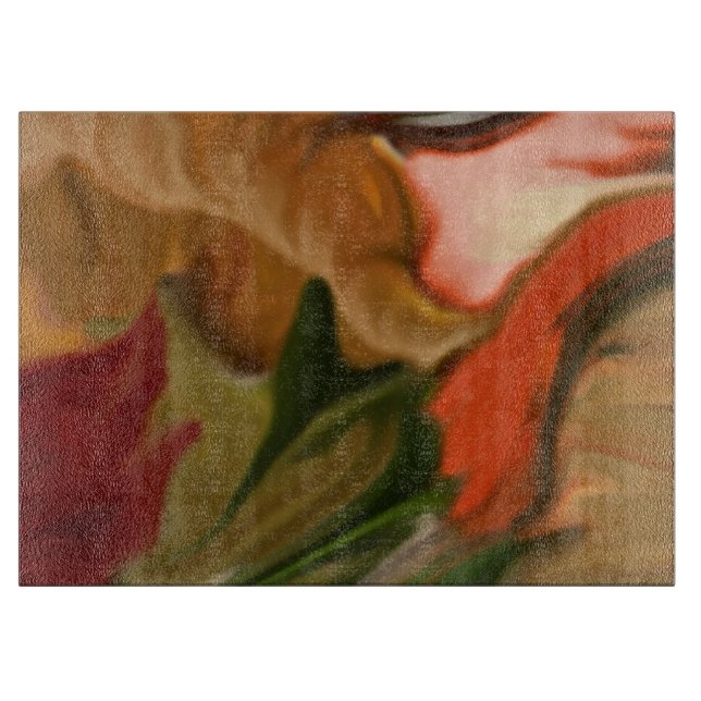 Cornucopia Abstract Art Cutting Board (Front)