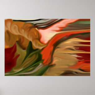 Cornucopia Abstract Art Poster