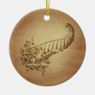 Cornucopia Abundance Roman Ceramic Ornament