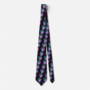 CORNUCOPIA  Bright Purple Green Tie