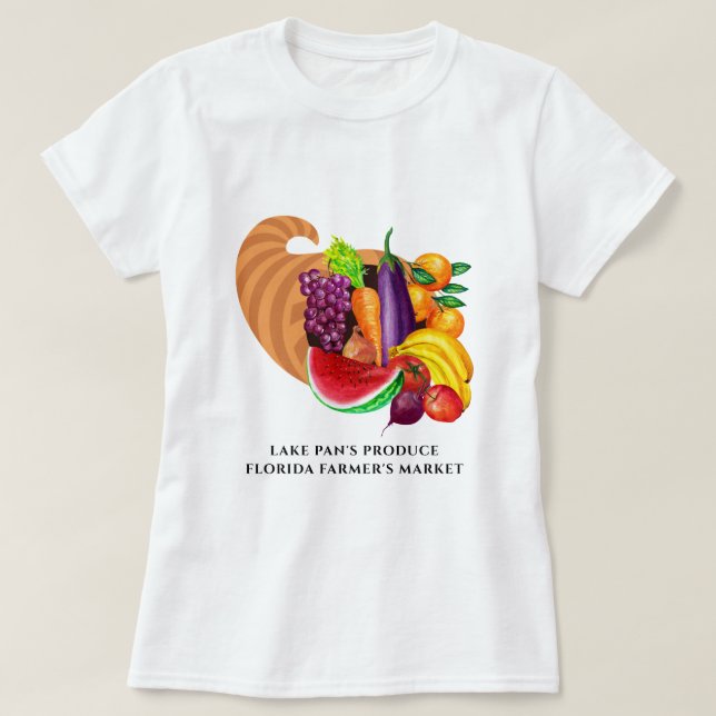 Cornucopia Fruits and Vegetables Produce Market T-Shirt (Design Front)