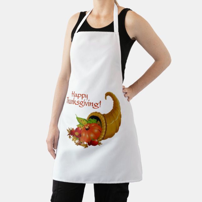 Cornucopia Happy Thanksgiving Apron (Insitu)