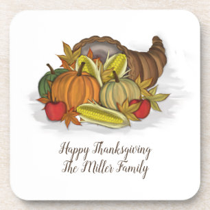 Cornucopia Harvest Coaster