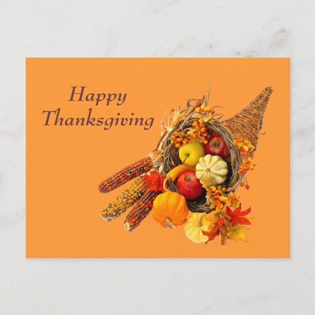 Cornucopia Holiday Postcard (Front)