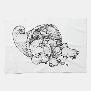 cornucopia kitchen towel