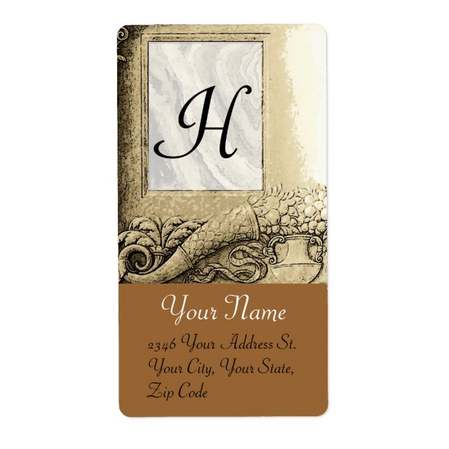 CORNUCOPIA  MONOGRAM , black and white grey brown (Front)