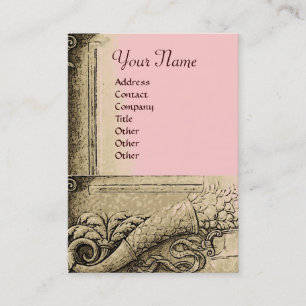 CORNUCOPIA MONOGRAM, bright black,grey,pink Business Card