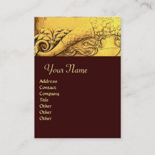 CORNUCOPIA  MONOGRAM , bright gold yellow,brown Business Card