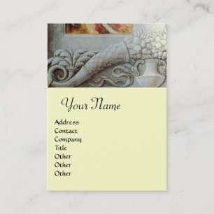 CORNUCOPIA  MONOGRAM, bright grey Business Card