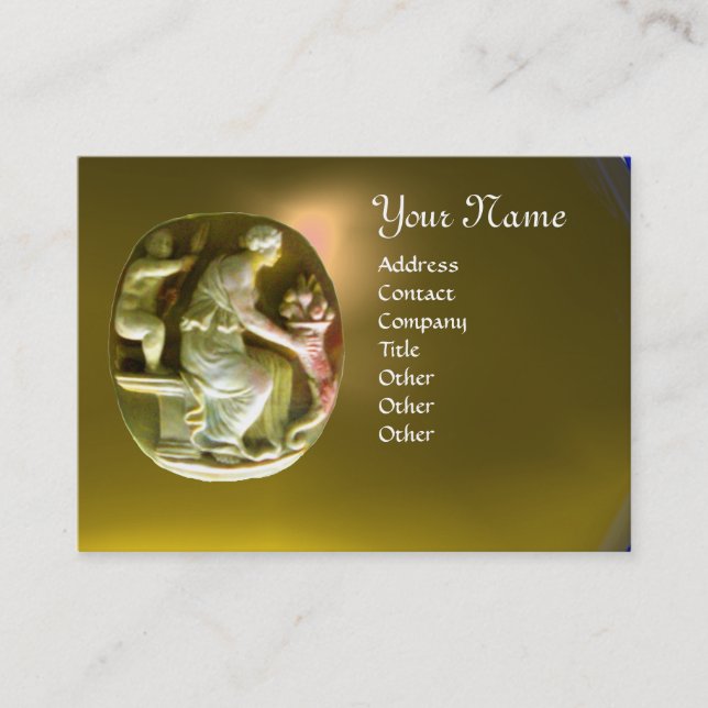 CORNUCOPIA  MONOGRAM bright yellow topaz Business Card (Front)