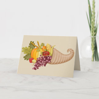 Cornucopia Thanksgiving card customize