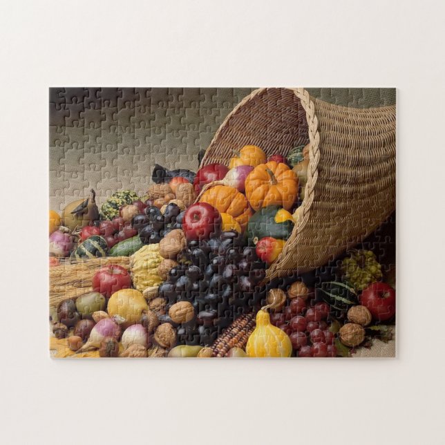 Cornucopia Thanksgiving Puzzle (Horizontal)