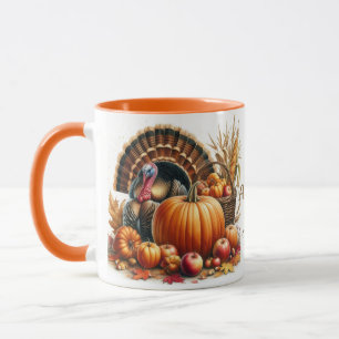 Cornucopia Turkey Thanksgiving Combo  Mug