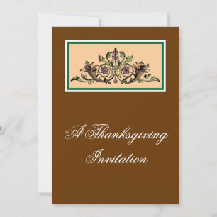 Cornucopia Vintage Thanksgiving Invitations person