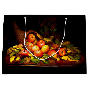 Cornucopia with apples large gift bag