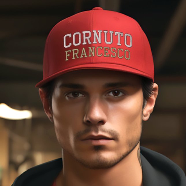 Cornuto casquette brodé personnalisé (Cornuto (Italian for Bad Boy) 
Funny Italian Embroidered Baseball Cap)