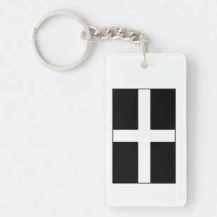 Cornwall Cornish Flag  St. Piran's Keychain