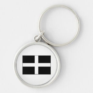 Cornwall Cornish Flag St. Piran's Keychain