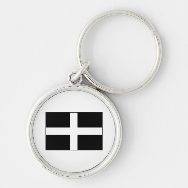 Cornwall Cornish Flag  St. Piran's Keychain (Front)