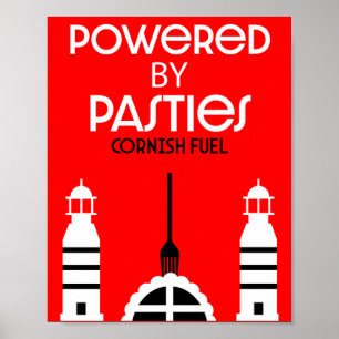 Cornwall Cornish Pasties English Food Poster