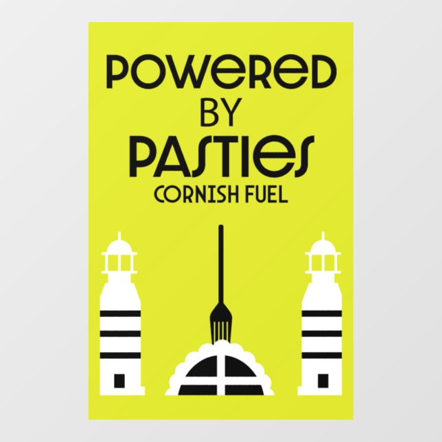 Cornwall Cornish Pasties English Food Window Cling (Sheet)