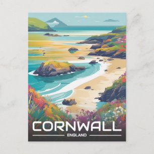 Cornwall county England cornwall coastline Holiday Postcard