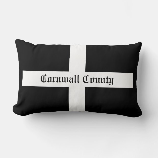 Cornwall County Flag Lumbar Pillow (Front)