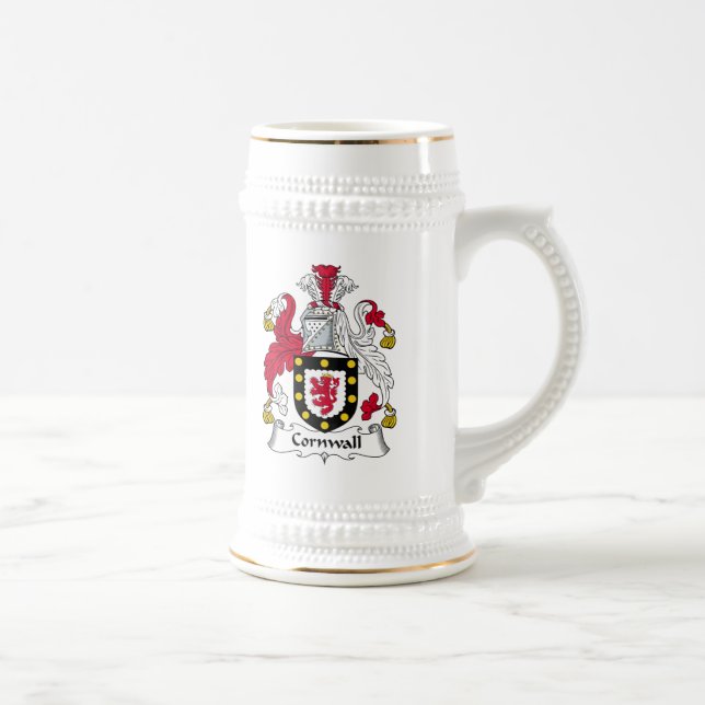 Cornwall Family Crest Beer Stein (Right)