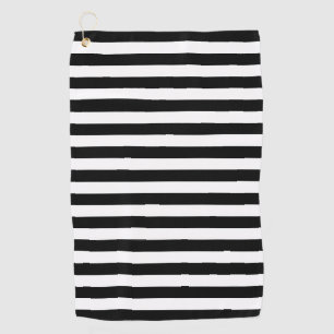 Cornwall flag stripes black white line pattern sym golf towel