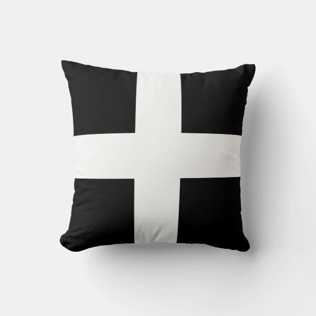 Cornwall Flag Throw Pillow (Front)