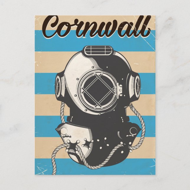 Cornwall Nautical travel poster Postcard (Front)