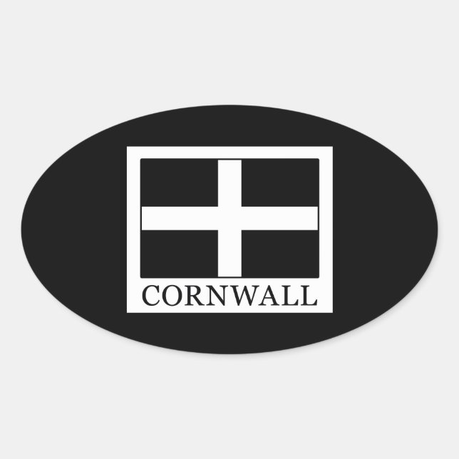 Cornwall Oval Sticker (Front)