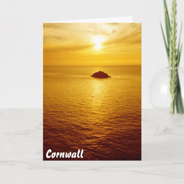 Cornwall sunset card (Front)
