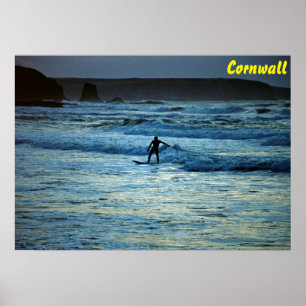 Cornwall surfing poster