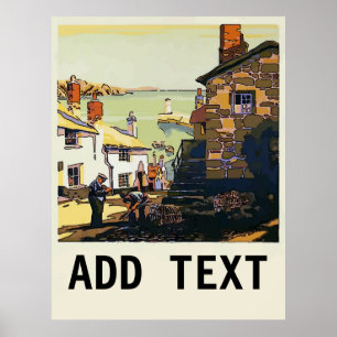 Cornwall, UK add text Poster