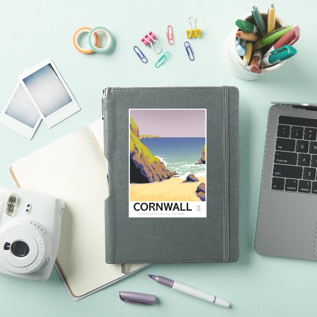 Cornwall Vintage style travel poster. (iPad Cover)