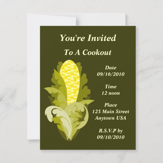 Corny Cookout Invitation (Front)