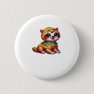 Corny Cuteness Halloween�s Sweetest Sloth Oversize 2 Inch Round Button