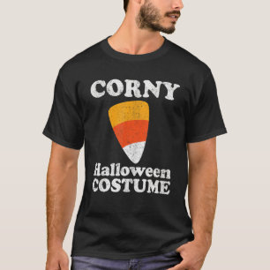 Corny Halloween Costume Candy Corn Retro 80's Vi T-Shirt