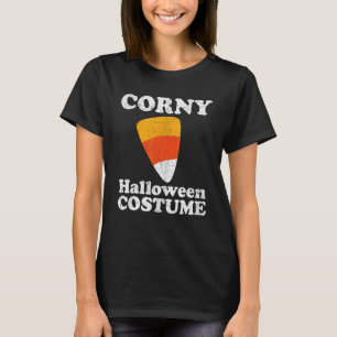 Corny Halloween Costume   Candy Corn Retro 80's Vi T-Shirt
