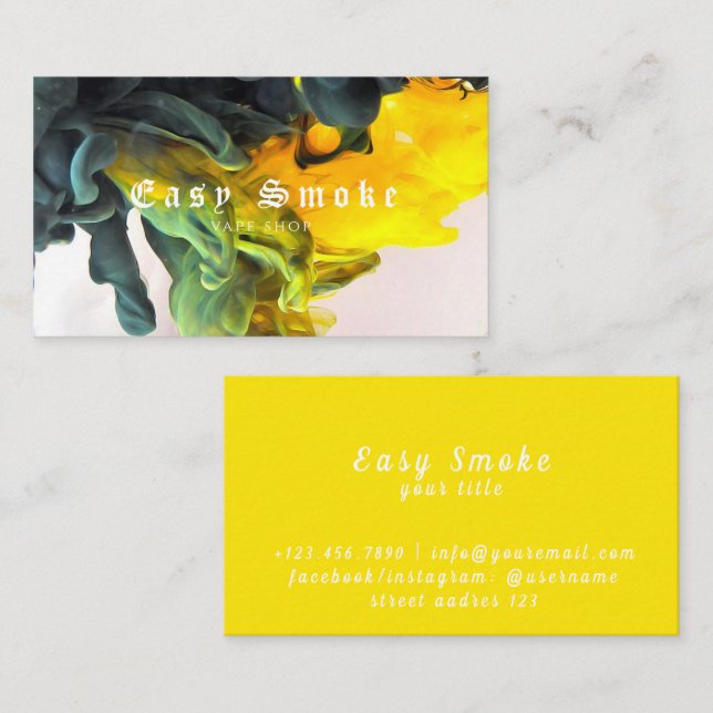 Corolful Smoke Vape Shop Business Card (Front/Back)
