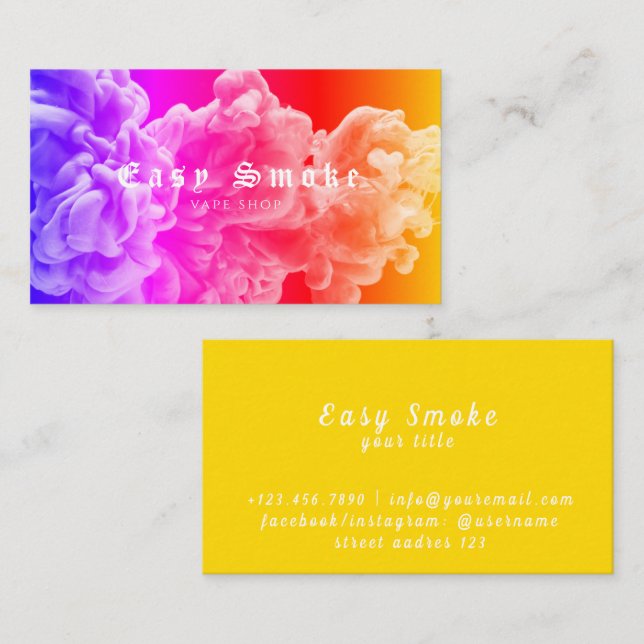 Corolful Smoke Vape Shop Business Card (Front/Back)