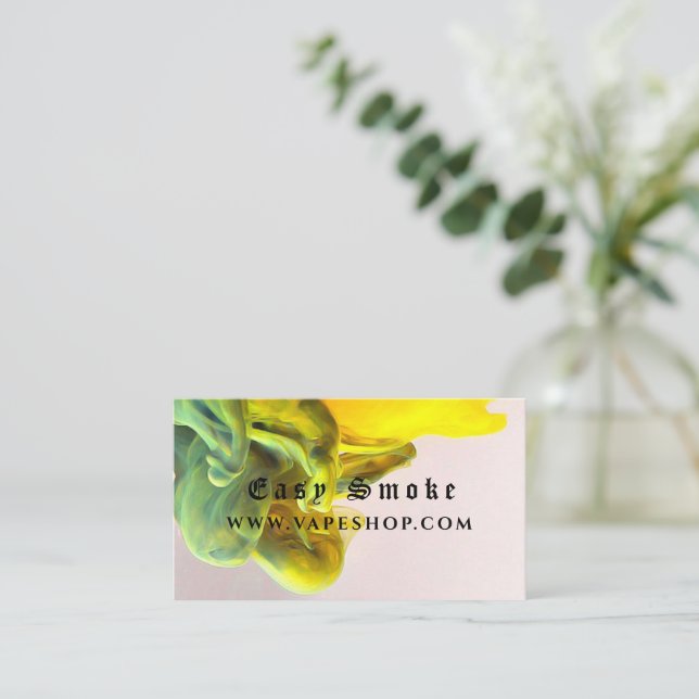 Corolful Smoke Vape Shop Business Card (Standing Front)