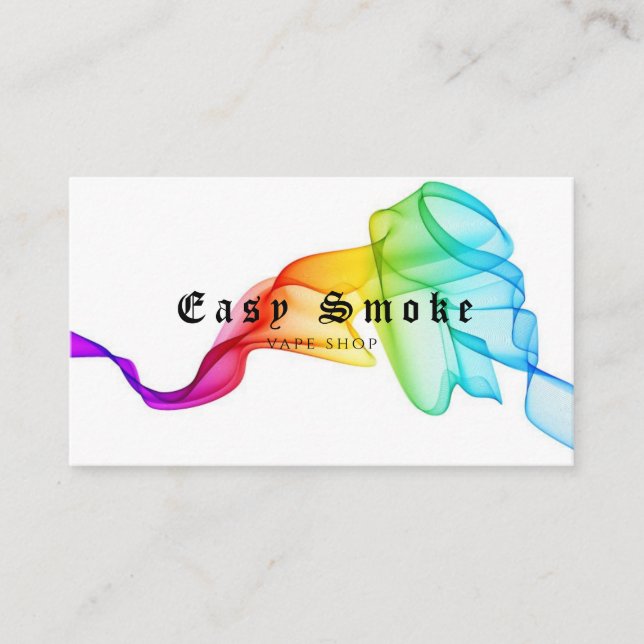 Corolful Smoke Vape Shop Business Card (Front)